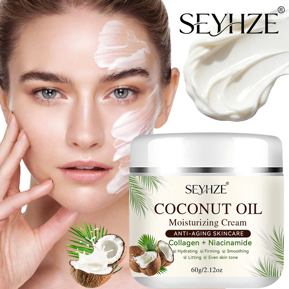 SEYHZE Day Night Moisturizing Cream with Coconut Niacinamide Snow Lotus Triple Skin Care 72-Hour Hydration Skin Nourishing Tight