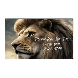 Lion of Judah Flag 3X5 feet Equipped With 4 Brass Grommets, Durable And Fade Resistant Interior Decoration