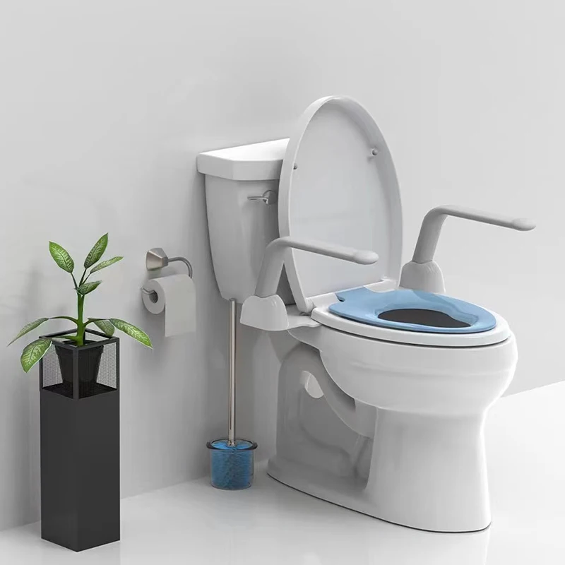 Toilet Safety Rail Adjustable Grab Bar Compact Support Frame with Handrail for Bathroom Toilet Seat Handicap Senior Bariatrics