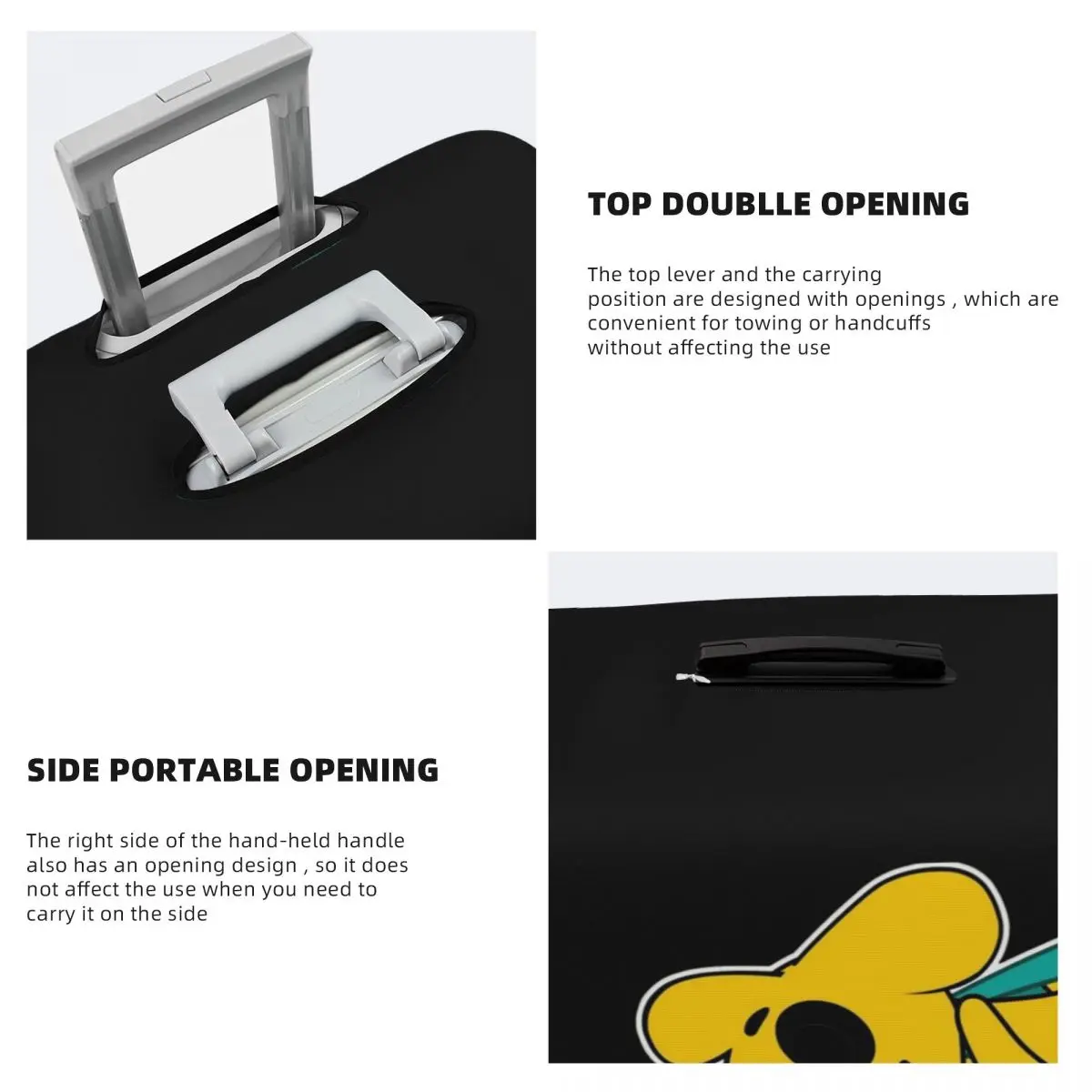 Mikecrack (3) غطاء حماية مرن لحماية أمتعة السفر مقاس 18-32 بوصة