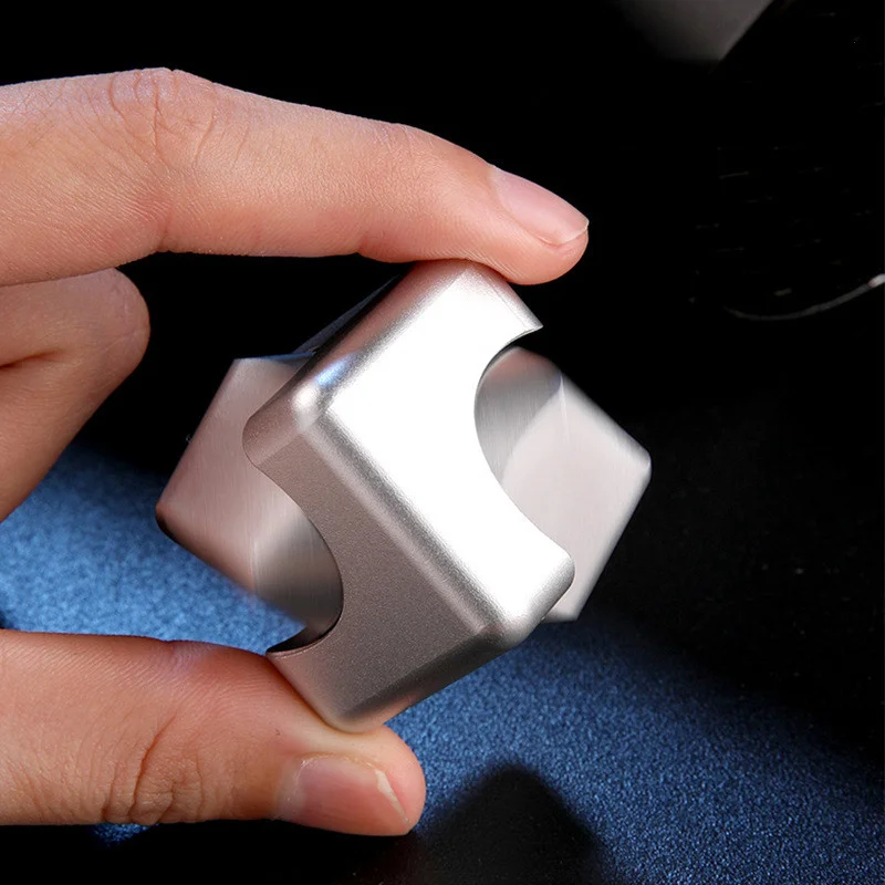 Square Fidget Spinner EDC Toys Metal Rotate Cube Antistress Finger Gyroscope Hand Spinning Vent Adult Kids Desk Game Gifts