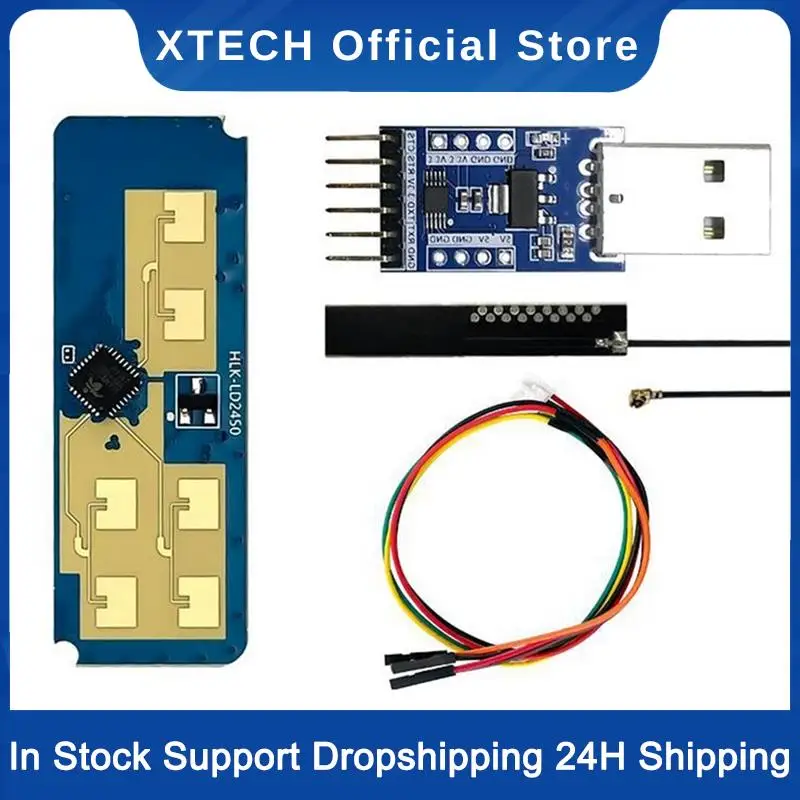 

XTECH LD2450 DC5V 24G умный дом отслеживание движения человека траектория тест расстояние угол скорости модуль радарного датчика
