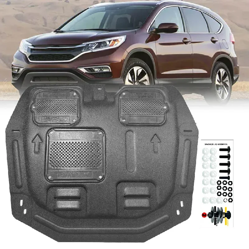 Panneau de protection moteur pour Honda Crv 2015-2016, bouclier anti-éclaboussures, couvercle de plaque de garde-boue, noir, garde-boue de voiture