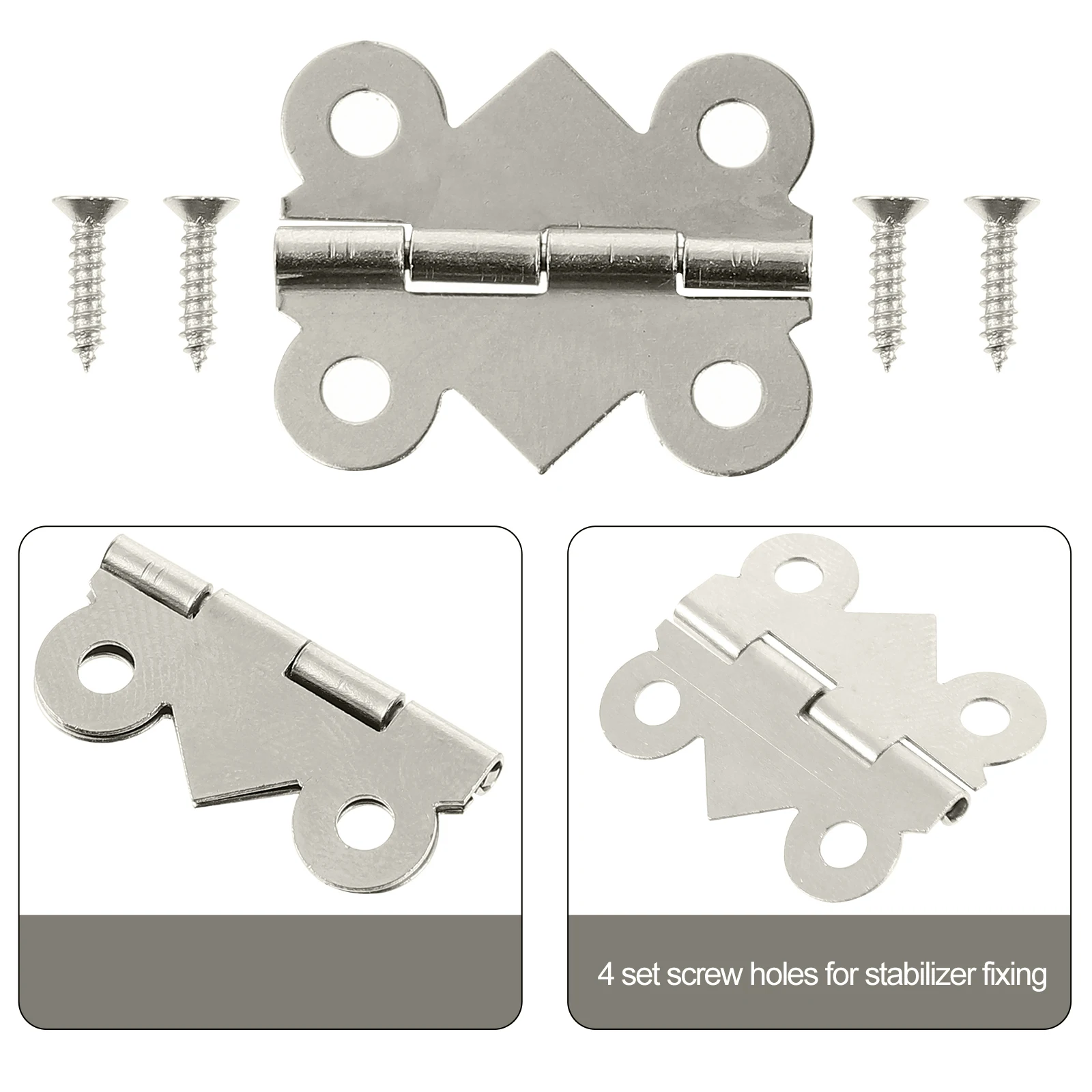 

48pcs Nickel White Bronze Butterfly Hinges 180 Degree Cabinet Furniture Accessories Mini Hinges Wardrobe