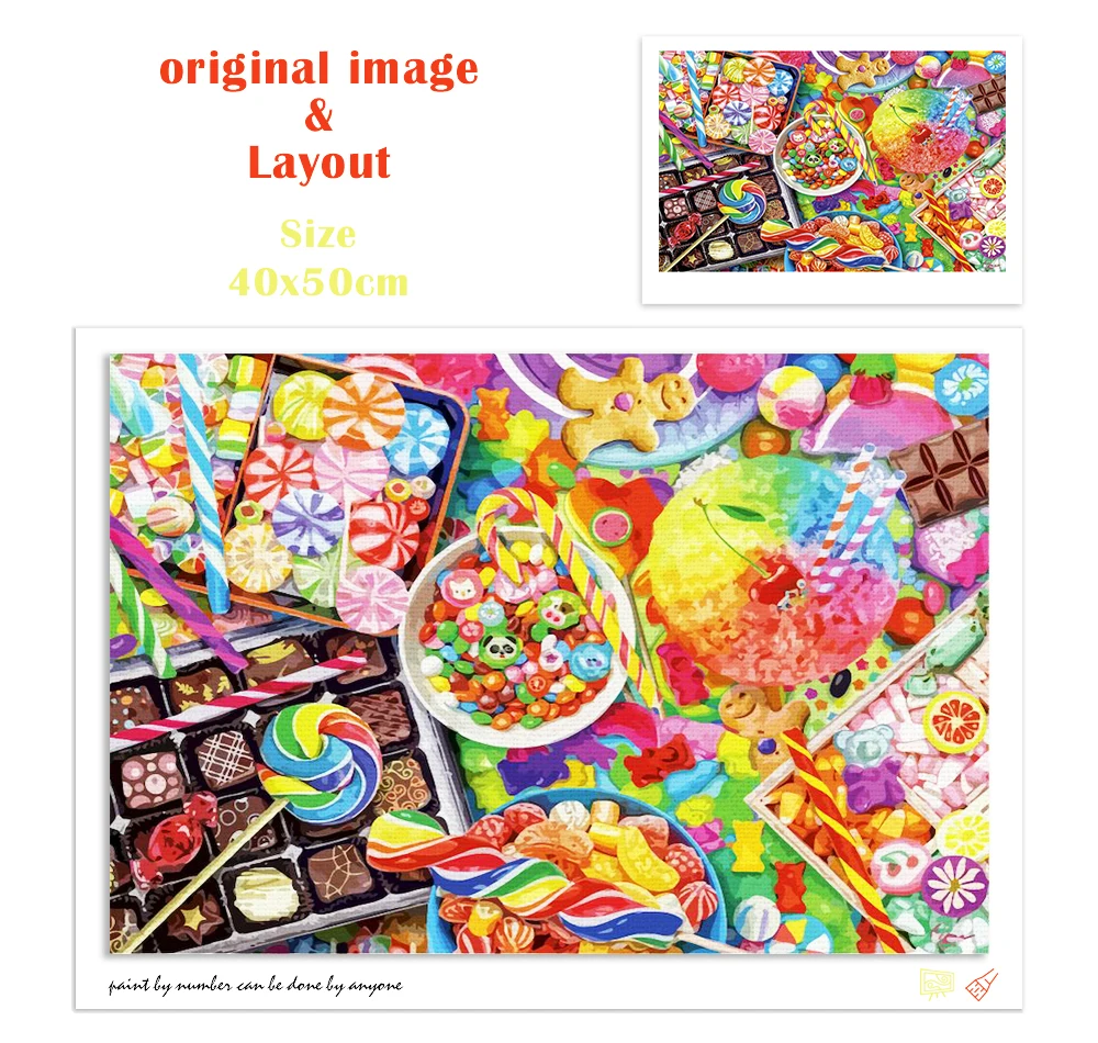 PhotoCustom Painting By Numbers Color Tools Abstract DIY Paints By Number For Adults Kits Oil Paint On Canvas Picture Home Decor