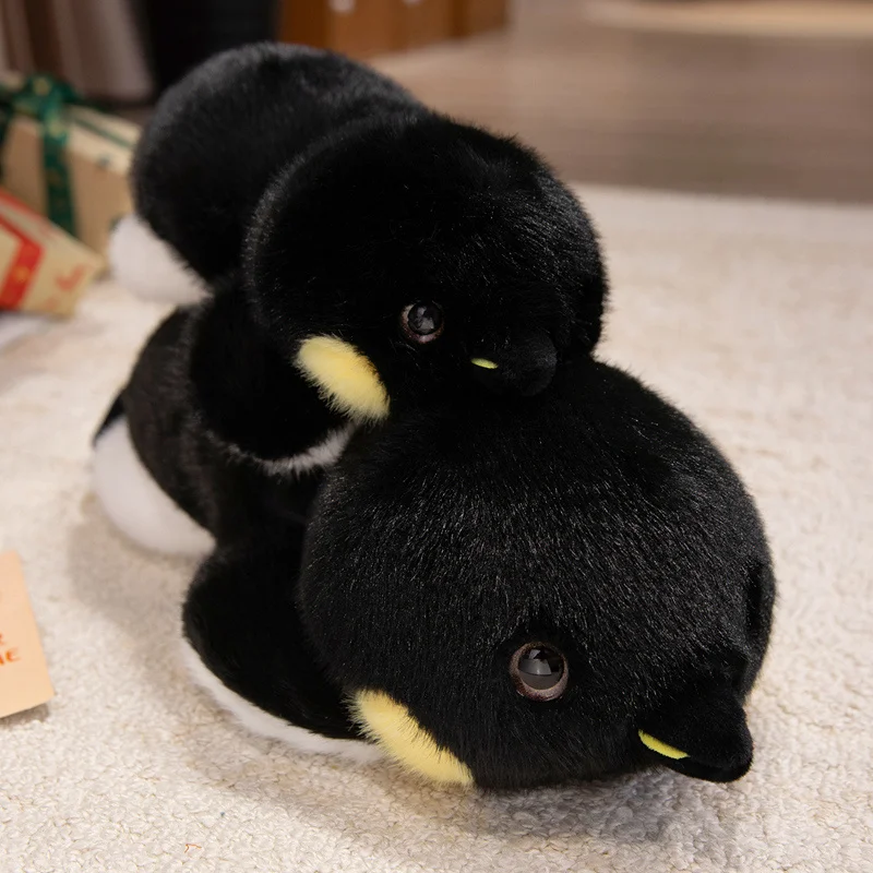 Cute Fluffy Lying Plush Toy Simulation Penguin Plush Toy Real Life Animal Marine Life Doll Home Decoration Kids Birthday Gifts