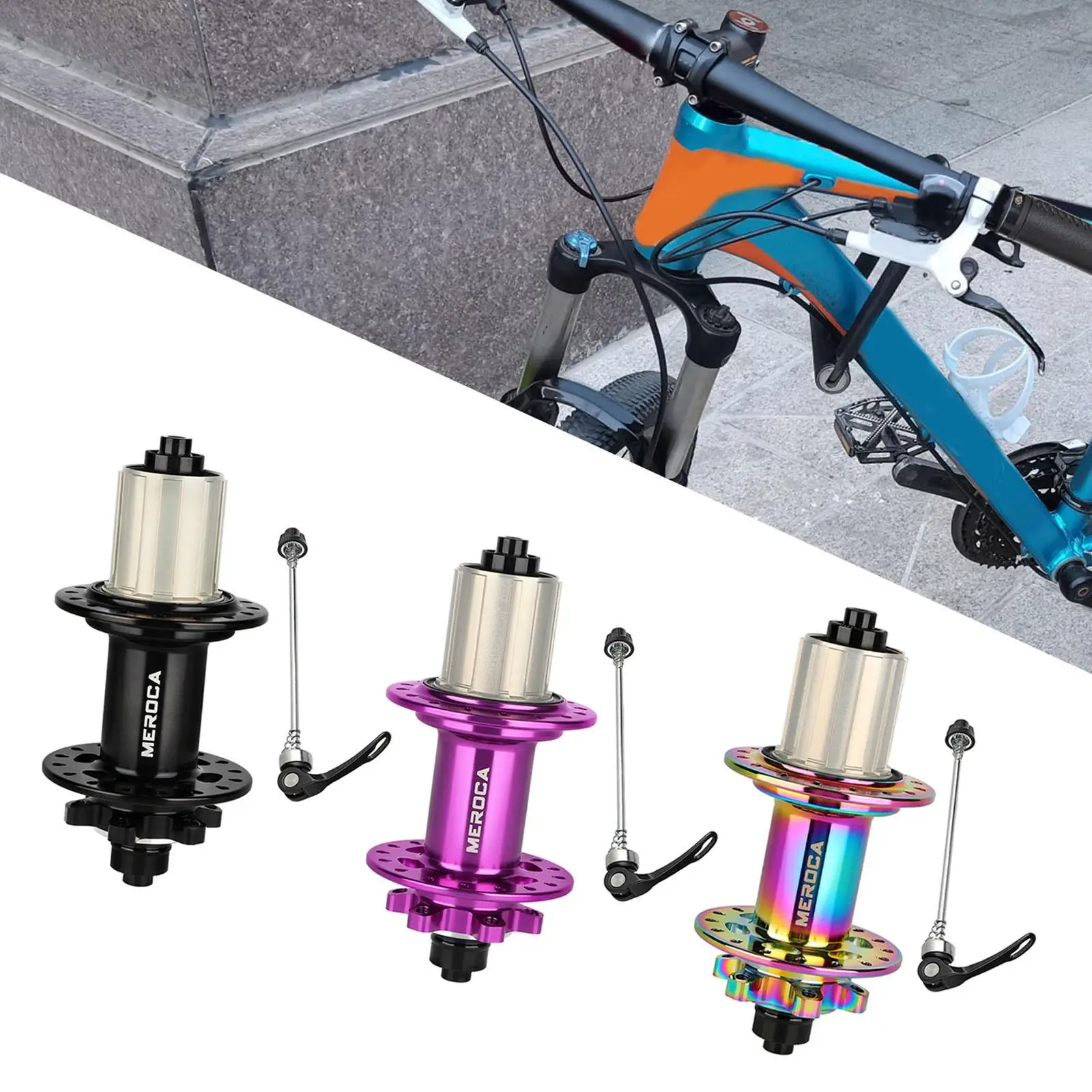 

Bicycle Rear Hub Bike Disc Hub Accessories Spare Parts 120 Sounds Repair Lightweight Replacement with Quick Release Lever