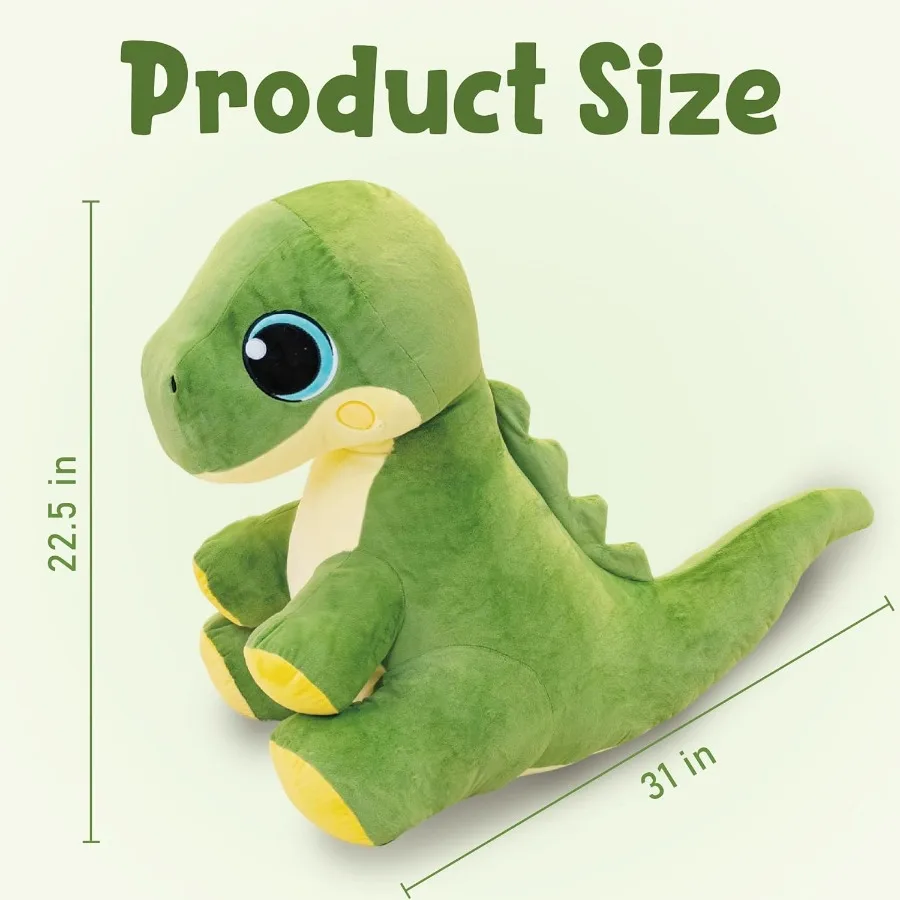 31 Large Dinosaur Stuffed Animals for Boys Soft Jumbo Trex Plush Toys Big Stuffed Dinosaur Plushie Giant Dino Plush Toys Gifts