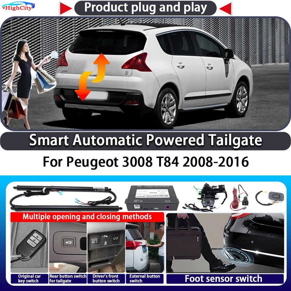 

For Peugeot 3008 T84 2008-2016 OEM Smart Automatic Powered Tailgate Key Control Trunk Lift Close Kit Electric Power Tailgate