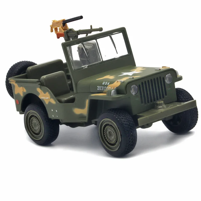 Modelo de coche militar fundido a presión de aleación 1/32, paneles de capó de apertura de simulación para revelar el motor para niños y adultos, juguete de regalo de colección