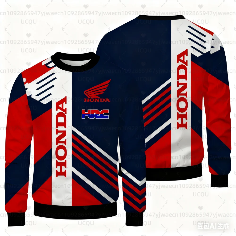 

Осенне-зимний мотоциклетный трикотажный свитшот Honda с 3D принтом для езды на велосипеде по бездорожью и горах, мужские и женские пуловеры