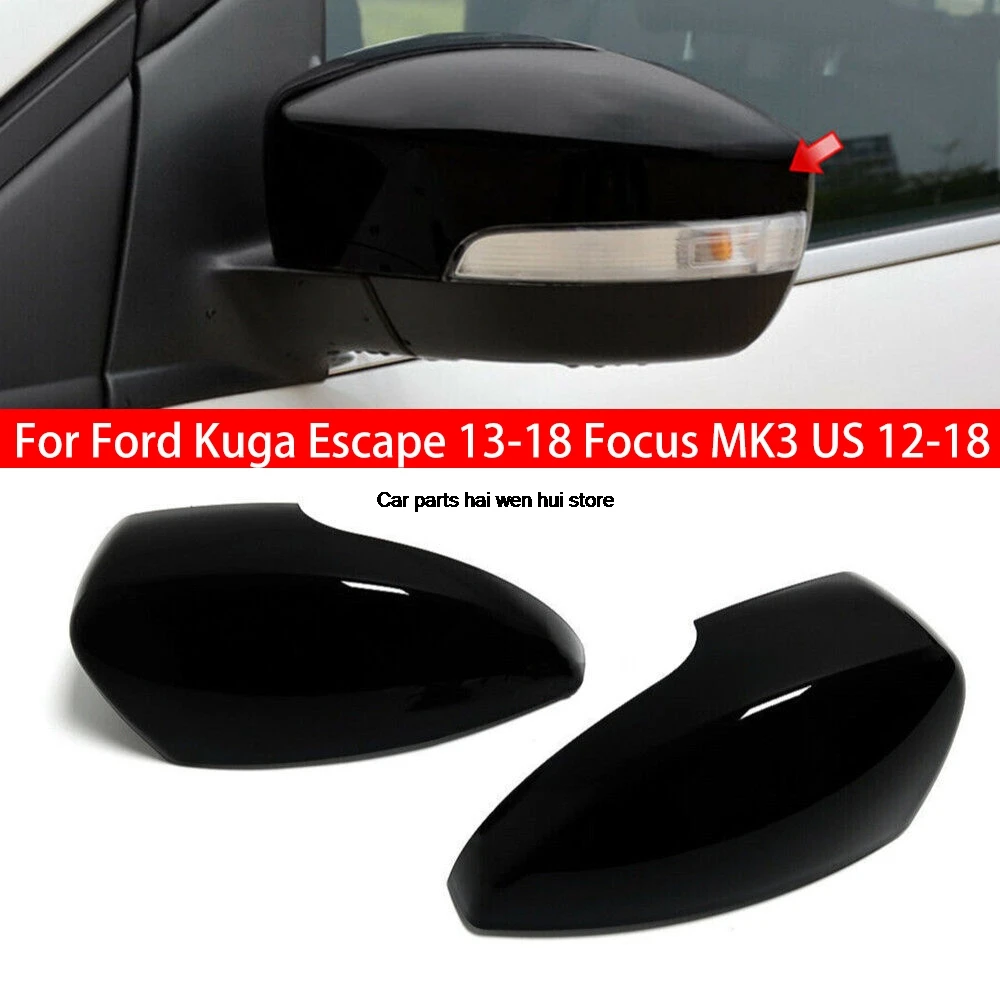 

For Ford Kuga Escape 2013-2018 Focus MK3 US 2012-2018 Car Replace Rearview Side Mirror Cover Wing Cap Exterior Door Case Trim