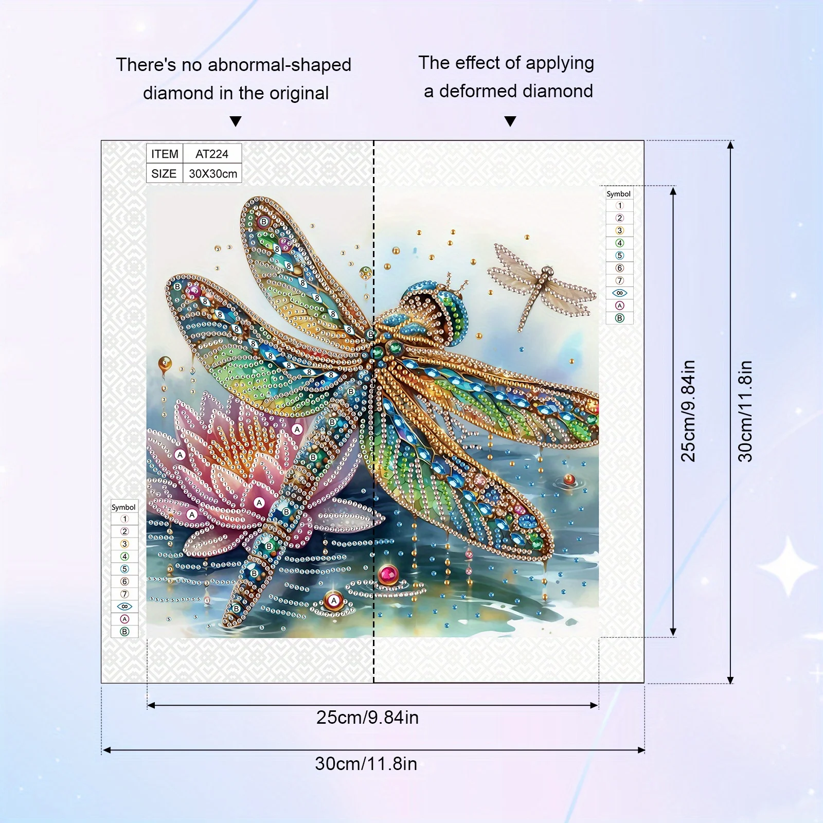 DIY dragonfly 5D Special Shape Diamond Art Kits for Beginners,Diamond Art Painting Kits for Home Wall Decoration Gift