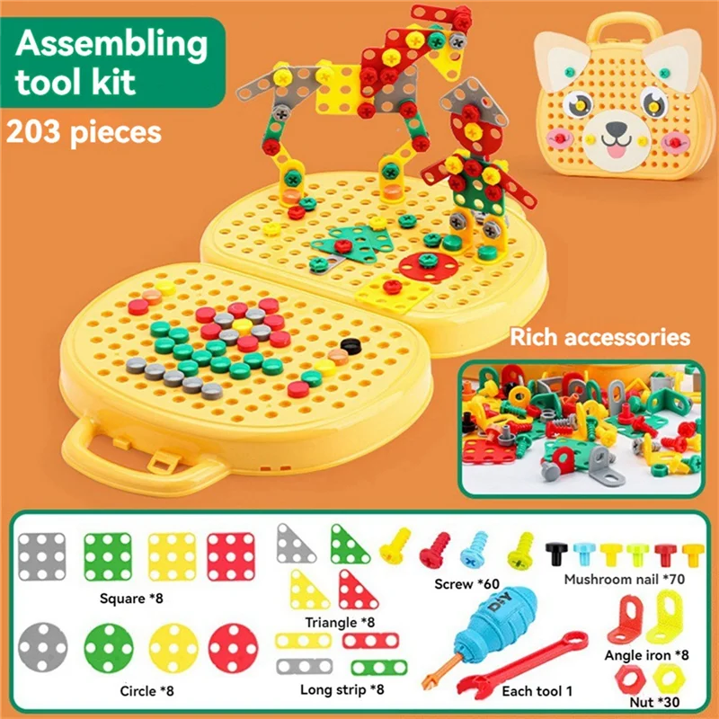

A04F-Play Toolbox, Toolbox, Toddler Drill And Screw Toolbox