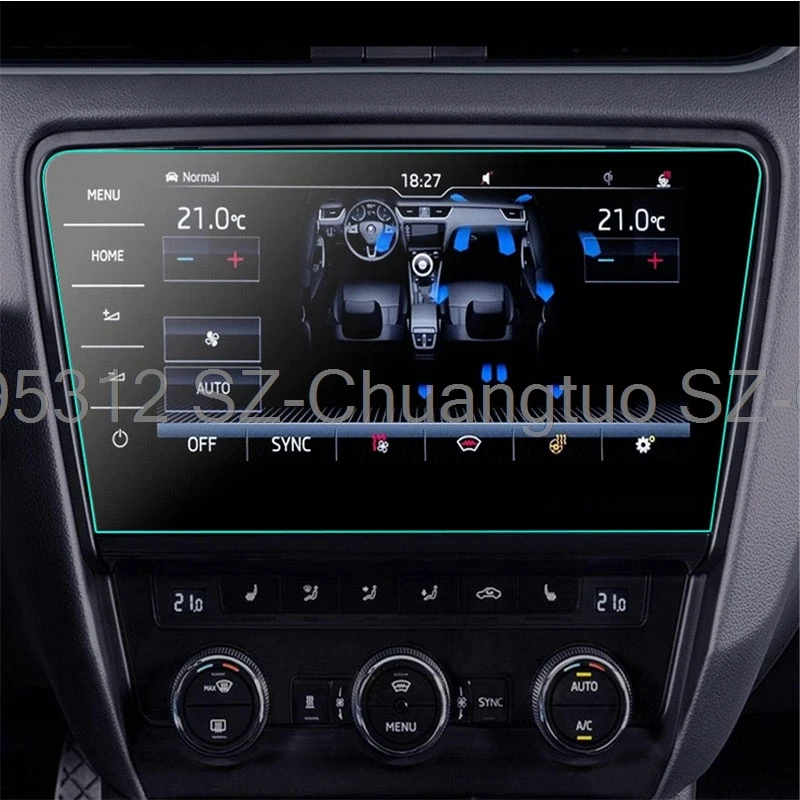 Folia ochronna TPU do Skoda Superb 2018-2023 8-calowa lub 9,2-calowa nawigacja samochodowa GPS Ekran LCD Wnętrze odporne na zarysowania — zdjęcie 6