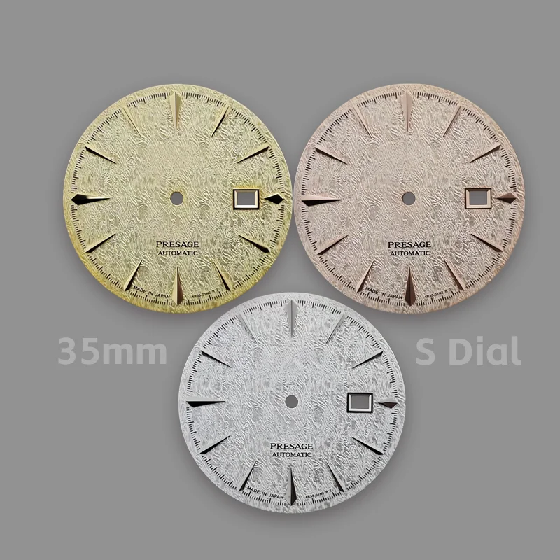 NH35 Dial 35mm S Dial No Luminous Suitable for NH35 Movement, Watch Modification Parts
