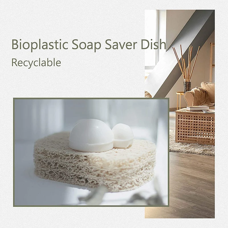 Soap Saver Pads Soap Lift For Soap Dish Multi-Directional Bioplastic Efficient Draining 6 Piece Set