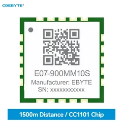 CC1101 Wireless Module 915/868MHZ CDEBYTE E07-900MM10S 10dBm 1.5km Stamp Hole Ultra Small Size SMD Module Support RSSI