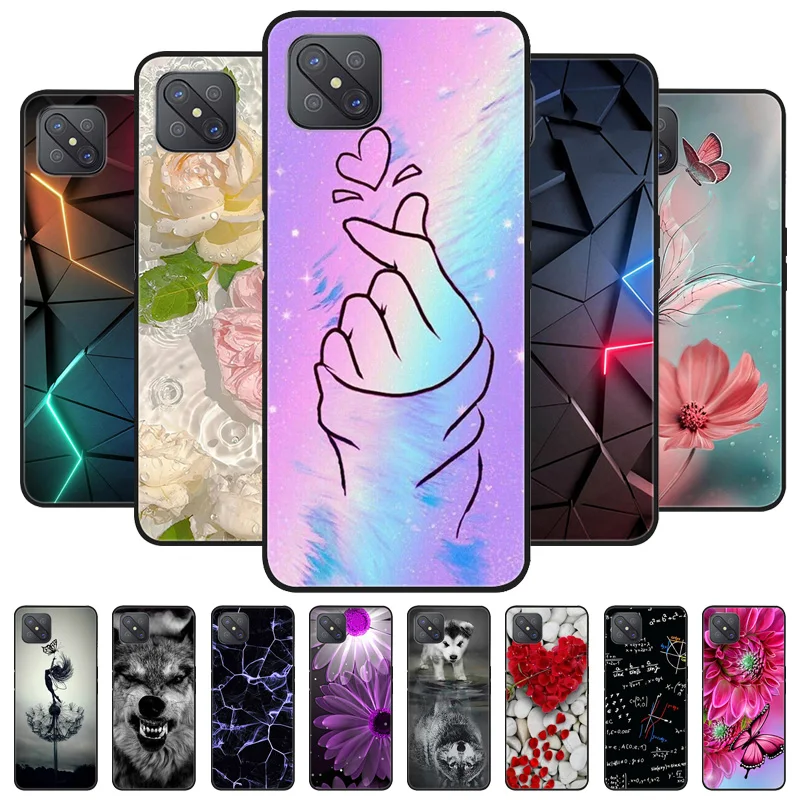 For OPPO Reno 4Z 5G Reno4Z CPH2065 Case Black Cover Lion Wolf Silicone Soft Back Cases For OPPO Reno4 Z A92s Case Protective