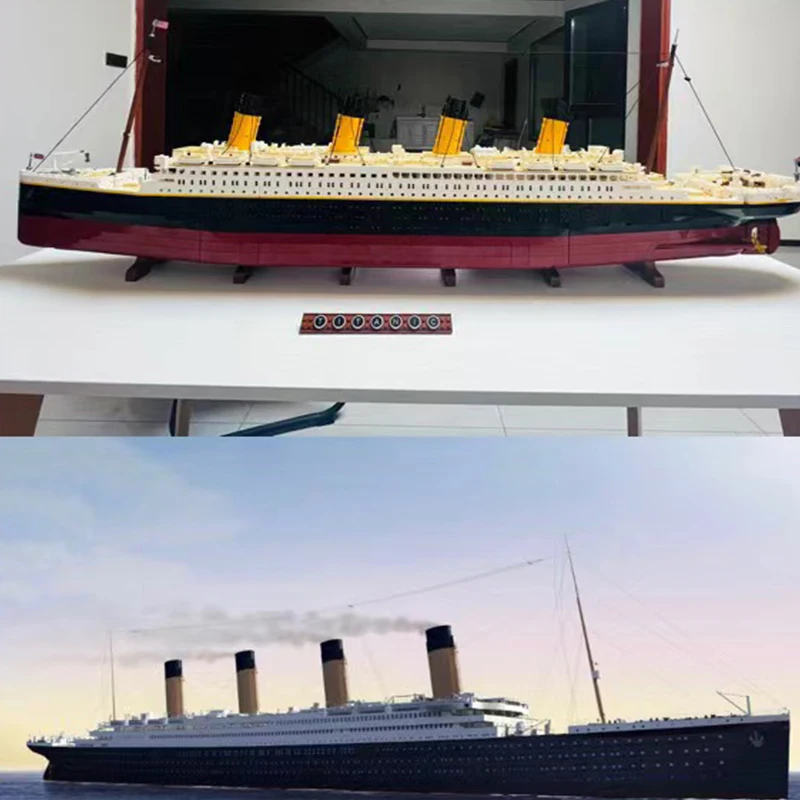 9090Pcs 99023 Compatible 10294 Titanic Large Cruise Boat Ship Steamship bricks building blocks Children Diy Toys Love Gifts