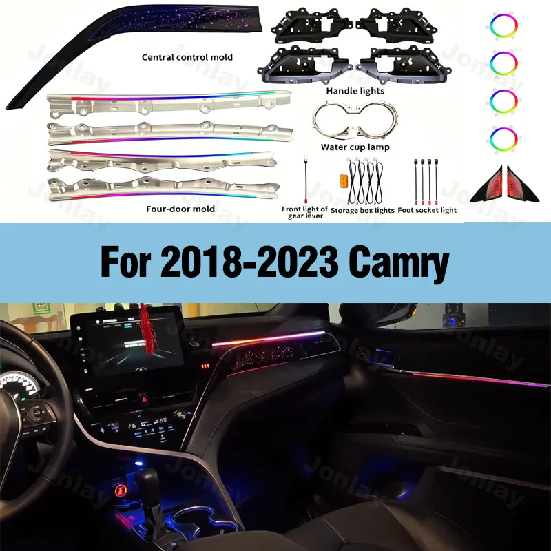 Jonlay Ambient Light for 2018-2023 Camry 8th SE XSE XV70 XV75 Led Interior Atmosphere Lamp Ambilight Backlight Car Modification