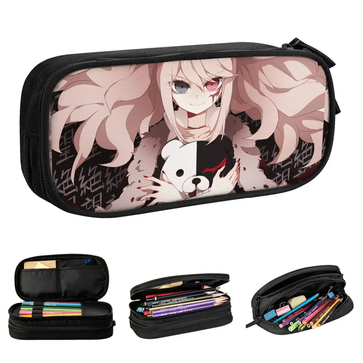 

Cute Junko Enoshima Pencil Case Danganronpa Amine Pencil Pouch Pen Box for Student Large Storage Bag Students School Accessories