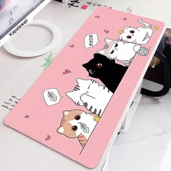 Große rosa Mauspad kawaii süße Katze Mauspad xxl Anime Deskmat Anti-Rutsch-PC-Maus matte große Tastatur Pads Tisch Teppich x cm