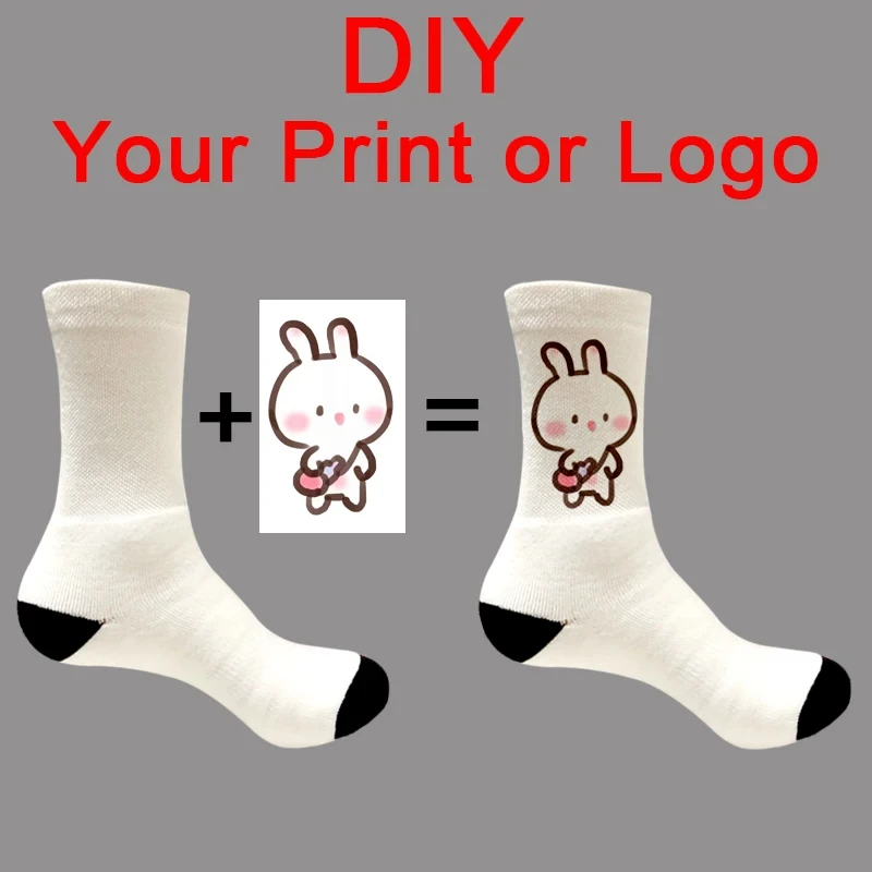 Customized Print Socks Women\'s Men\'s DIY Photo Logo Brand Quanlitity Cotton For Spring summer autumn winter