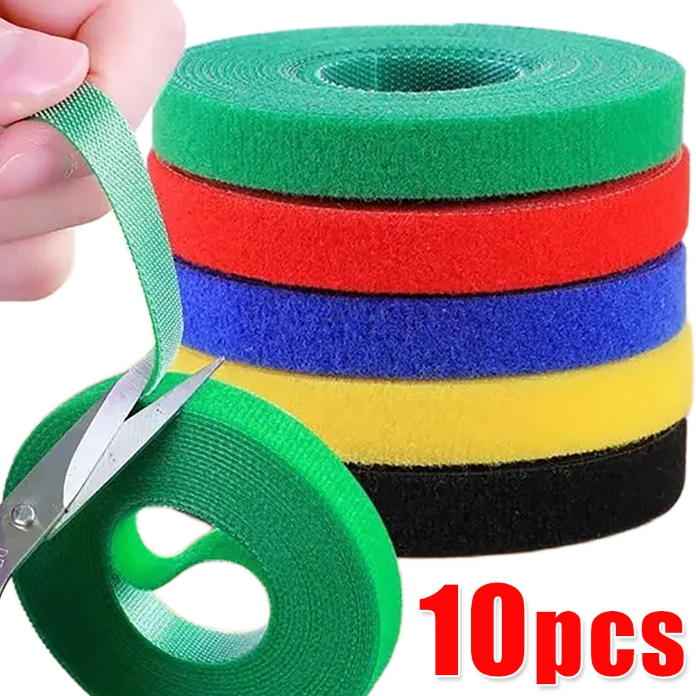 10/1Rolls Garden Twine Plant Ties Nylon Plant Bandage Self Adhesive Hook And Loop Bamboo Cane Wrap Support Garden Accessories