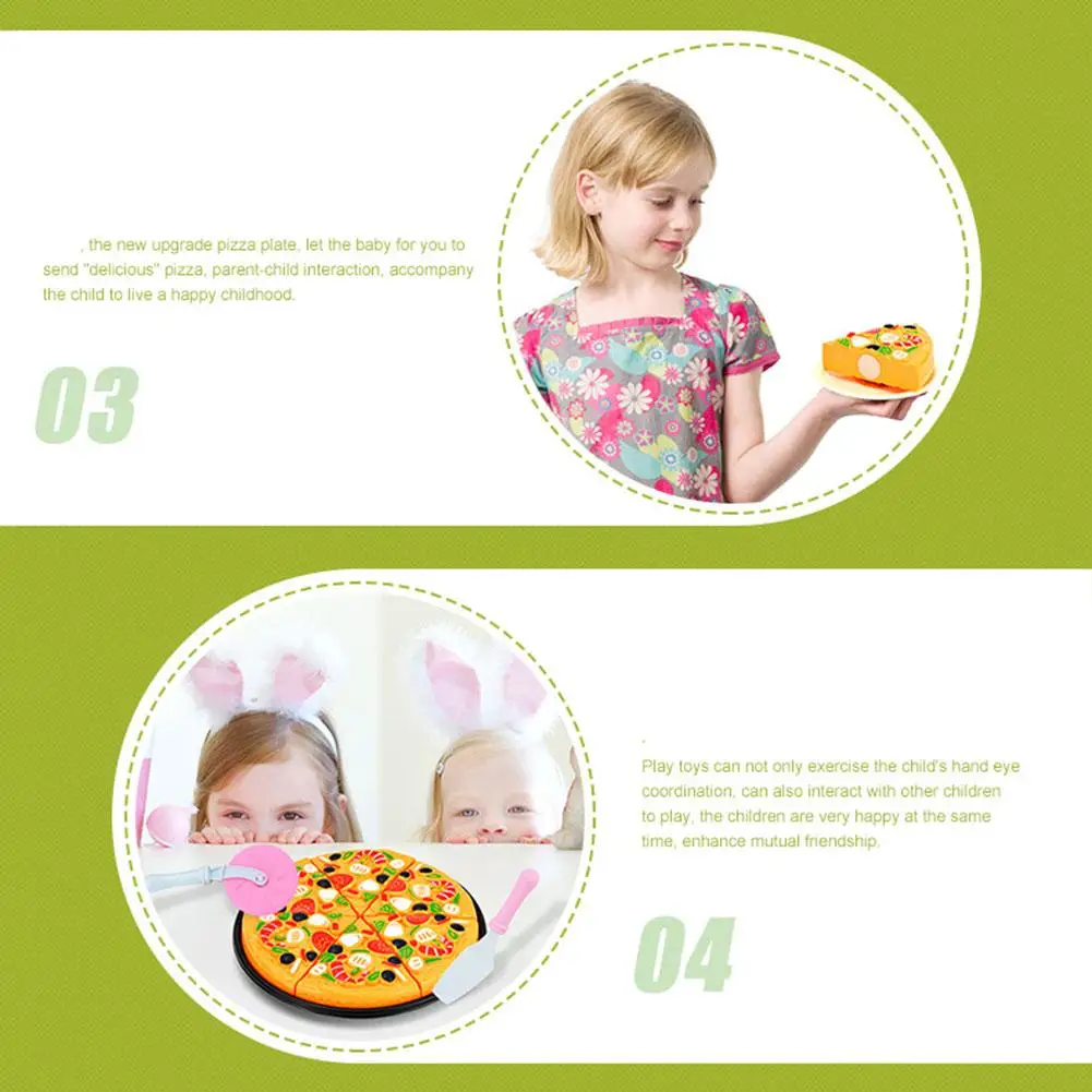 Simulated Pizza Toy For Kids Cutting Food Toy Children's Kitchen Cooking Gift Pizza Toy Pretend Play Delicious Pizza Family C3R7