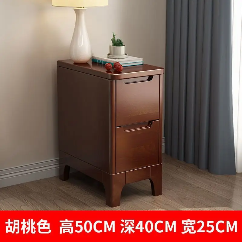 

All solid wood ultra-narrow Nordic simple modern bedside table mini bedside small cabinet small 25/30/35 cm