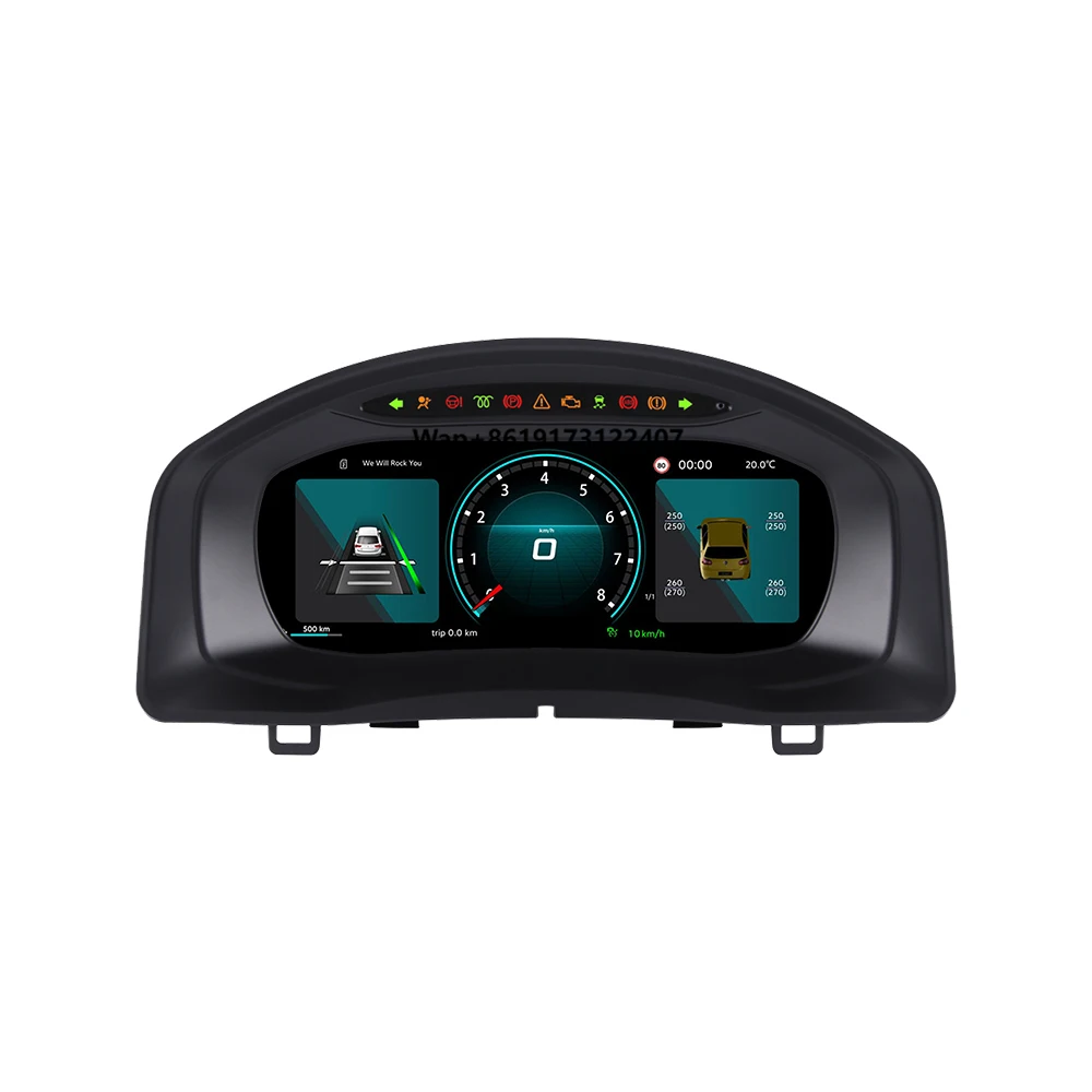 

ZWNAV Car Dashboard for Tiguan 2010-2017 Cluster 12.3 Inch LCD Instrument Panel Car Dashboard LCD Cockpit Speedmeters