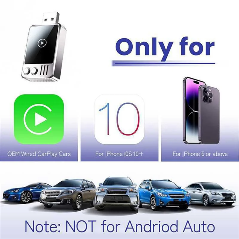 B92B-2 In 1 Wireless Carplay Adapter For Android Auto & Carplay Adapter Smart Car Interconnection AI Box Wireless Car Adapter