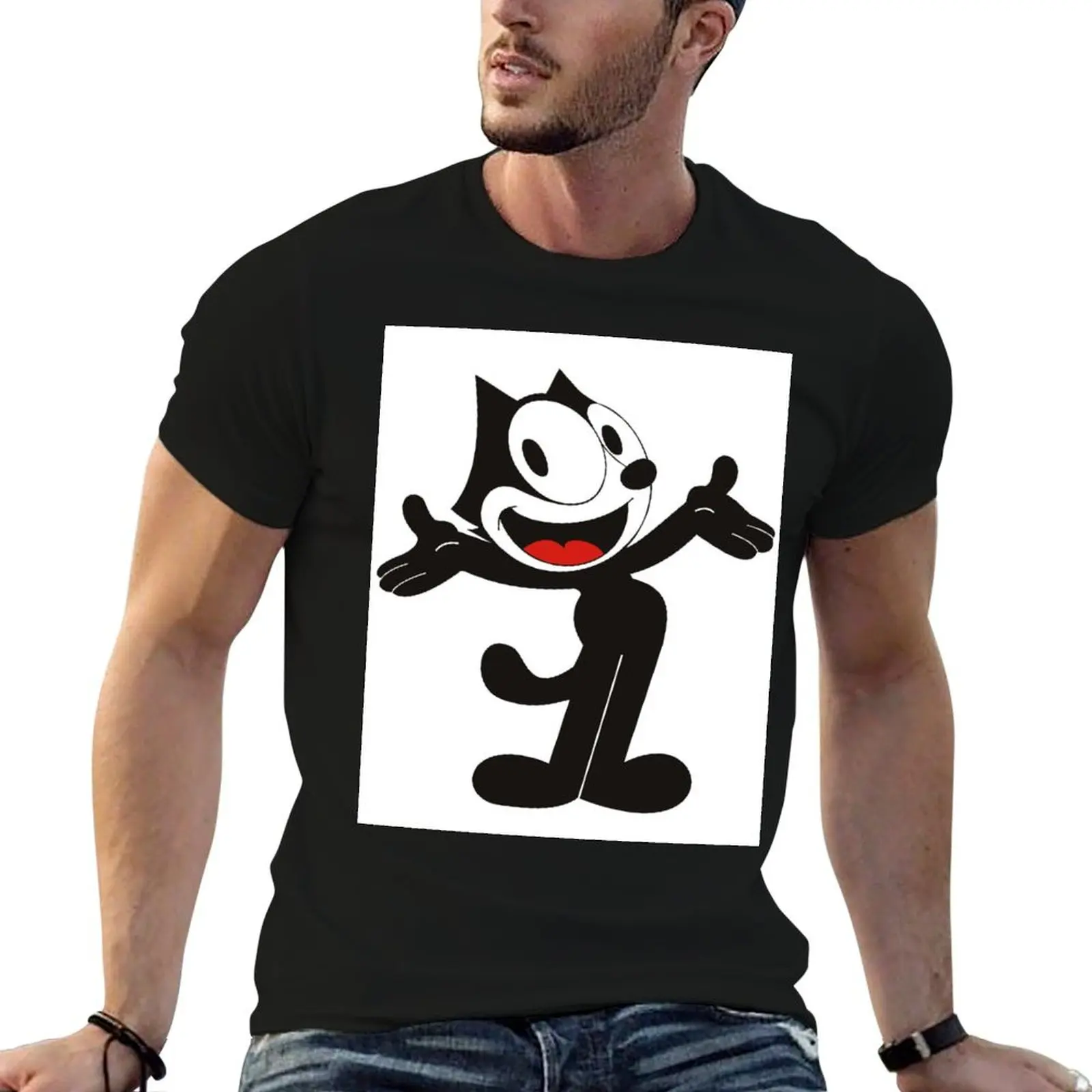 comics, newspaper, funny, felix, elex T-Shirt animal prinfor boys Blouse tees new edition t shirts men