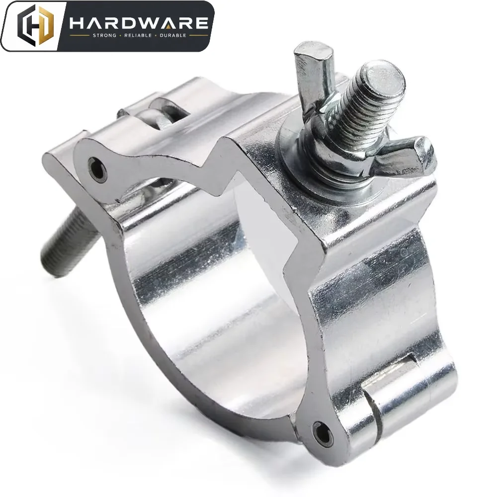 1pc Aluminum Alloy Stage Lights Truss Clamp Clip Bracket 18-21mm 38-52mm Dj Light Clamps Silver Quick Release Lamp Hanger Hooks