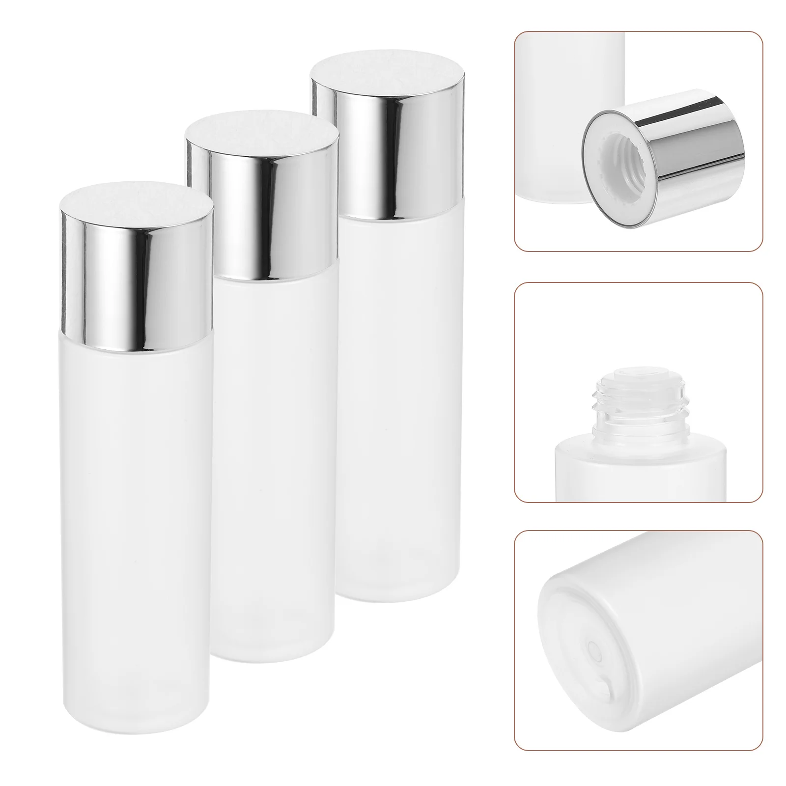 3 個 120 ミリリットル詰め替え可能漏れ防止トラベルローションボトルメイクアップシャンプー用サブパッケージング空容器サンプルボトル