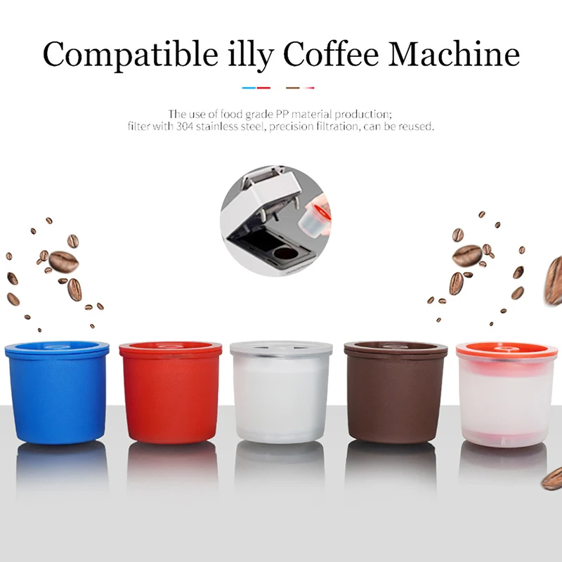 Reusable Coffee Capsule Filter Cup Coffee Capsule Cup Fills Illy Filter Cup Coffee Machine Accessories Kitchen Tools