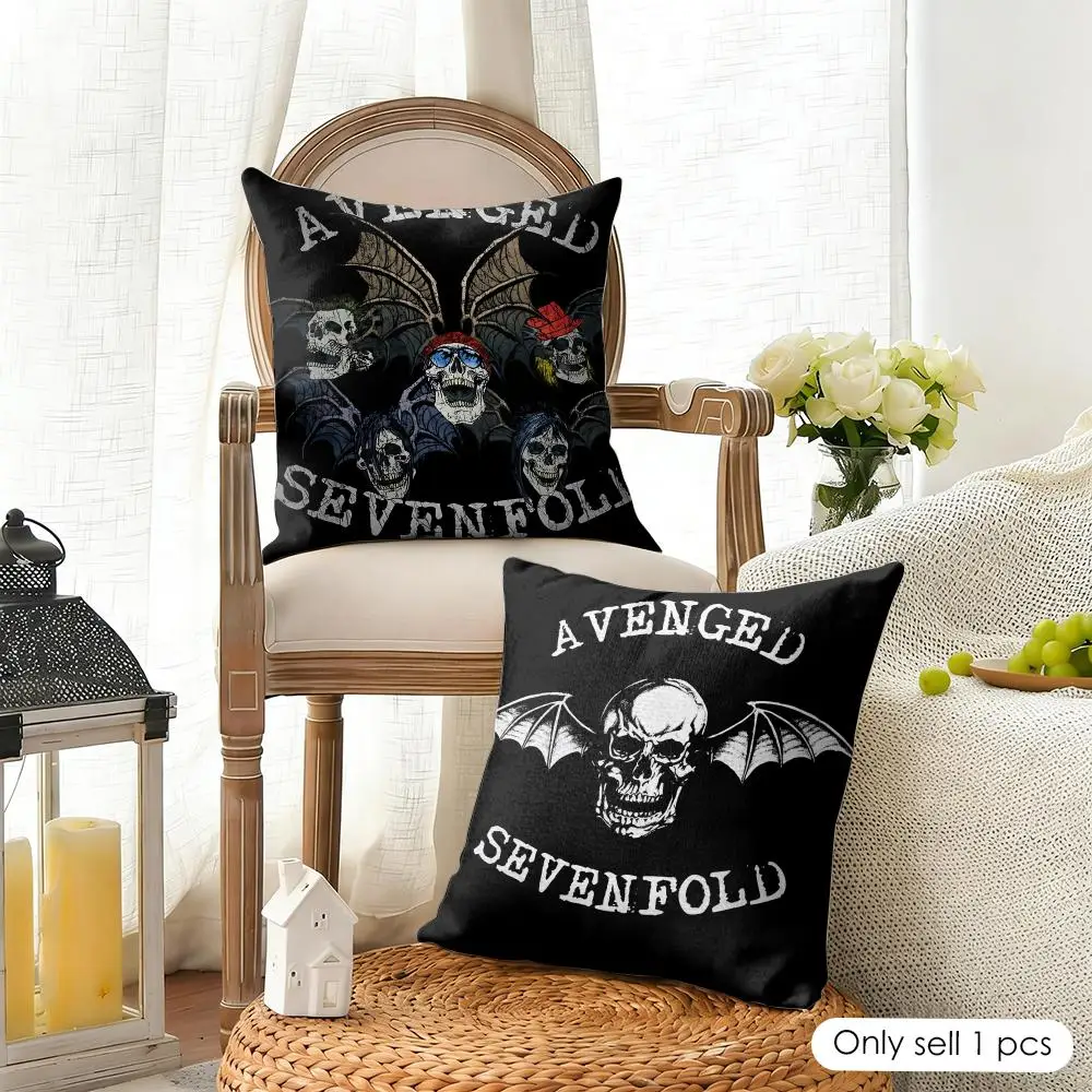 A-Avengeds Sevenfolds Heavy Rock Band Cushion Cover Organic Linen Square Pillow Case Durable Non-Allergenic And Kind To Skin