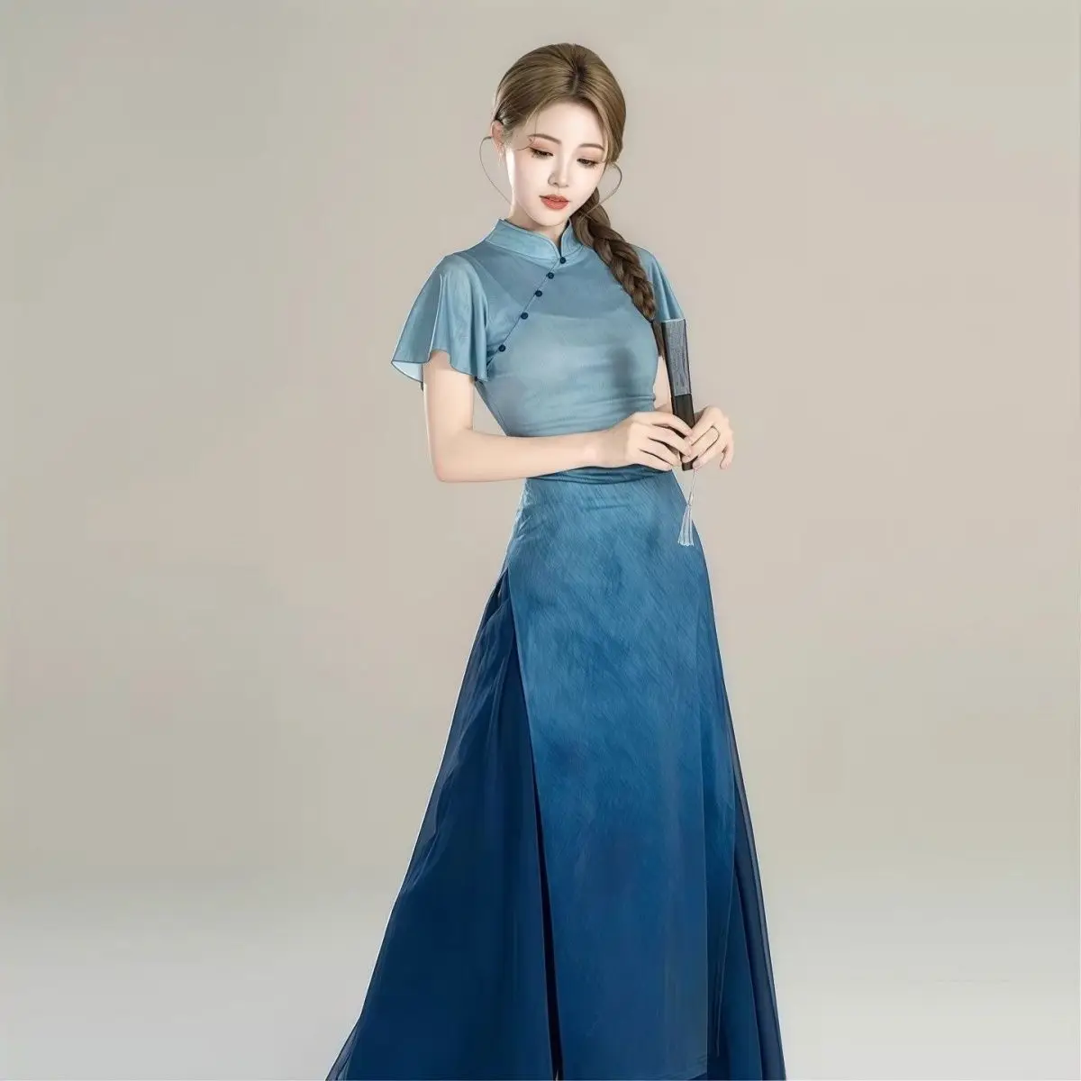 traje-de-danza-clasica-para-mujer-elegante-nuevo-estilo-chino-cuello-alto-manga-corta-gasa-degradada-conjunto-de-practica
