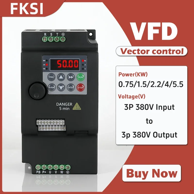 

380V Economical VFD Variable Frequency Drive Converter Inverter 0.75KW/1.5/2.2/4/5.5KW Motor Speed Controller