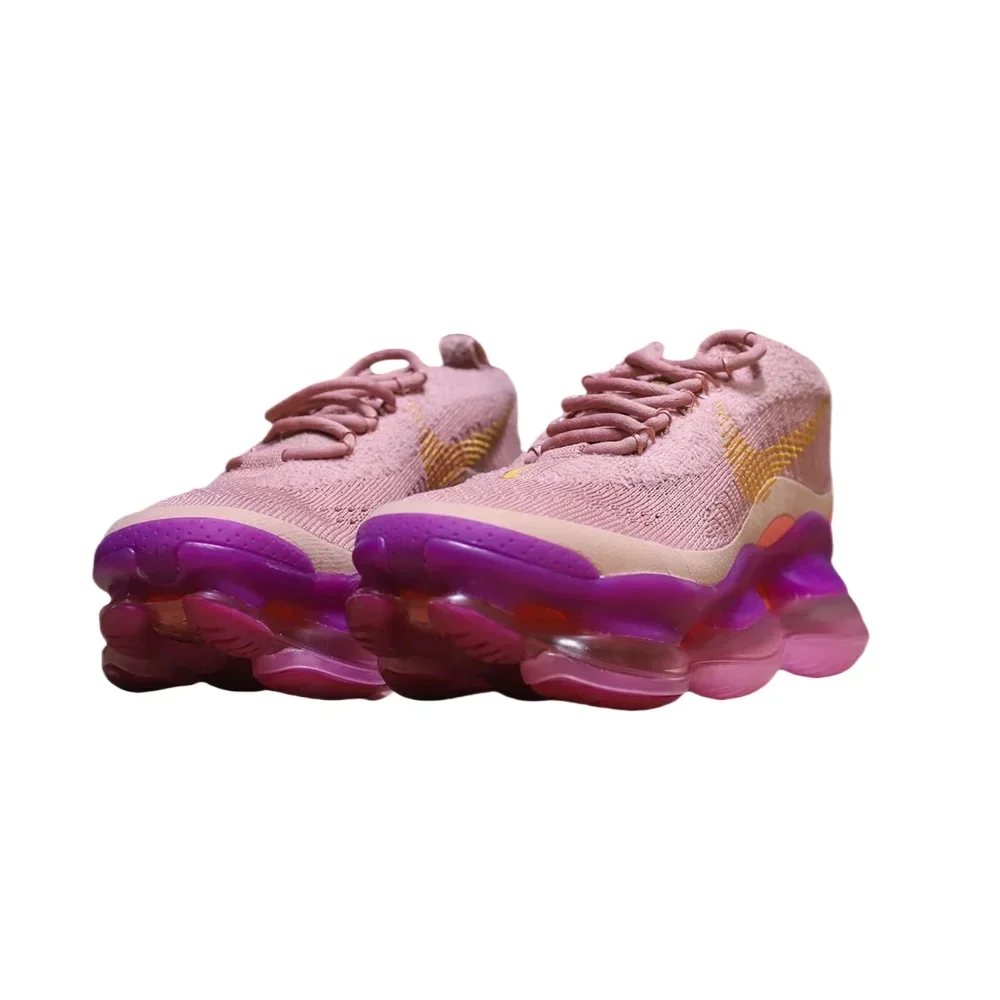Nike Air Max Scorpion mujeres y hombres rosa-naranja tendencia de moda transpirable ocio antideslizante zapatos para correr absorbentes de golpes