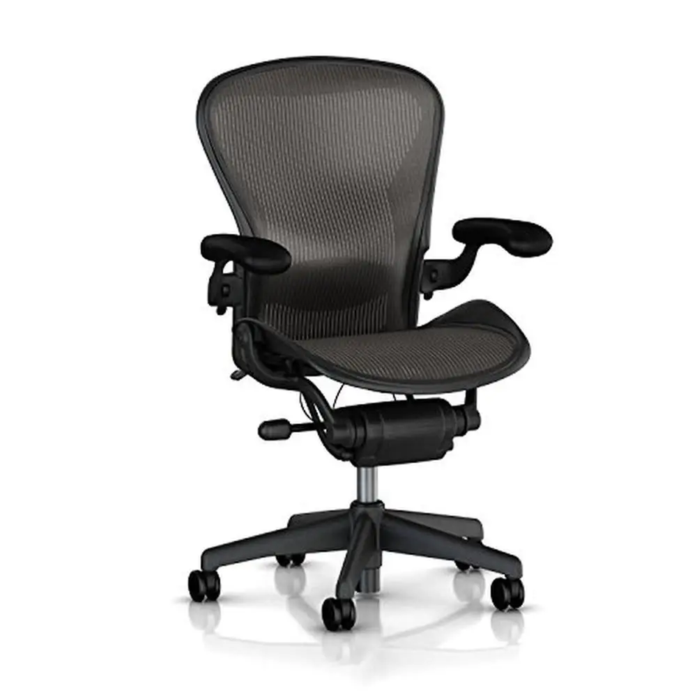 Adjustable Executive Chair with Lumbar Support Size B Stainless Steel Frame Open Box Model Fully Loaded & Tension Control