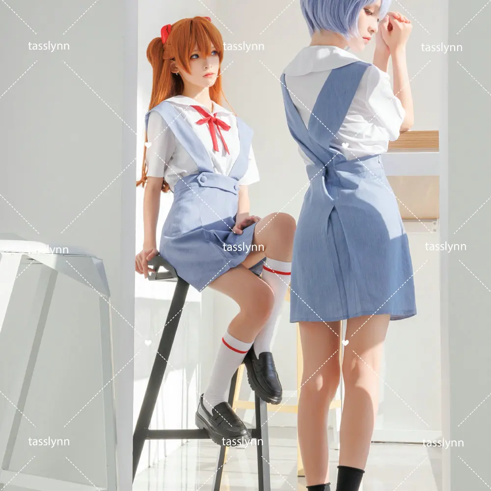 Abito JK blu originale Asuka garza Soryu Ayanami Rei Cosplay Ayanami Rei vestito dolce per le donne Costume di Halloween