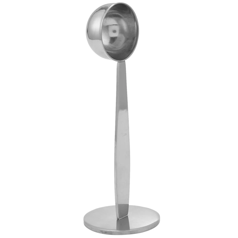 

A96I-Espresso Stand Coffee Measure Tamper Spoon Stainless Steel Coffee & Tea Tools Measuring Tamping Scoop 1 Pieces Silver