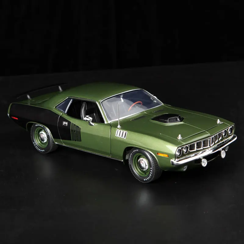 ACME 1:18 Plymouth Cuda 1971 Vintage Car Alloy Fully Open Simulation Limited Edition Alloy Metal Static Car Model Toy Gift