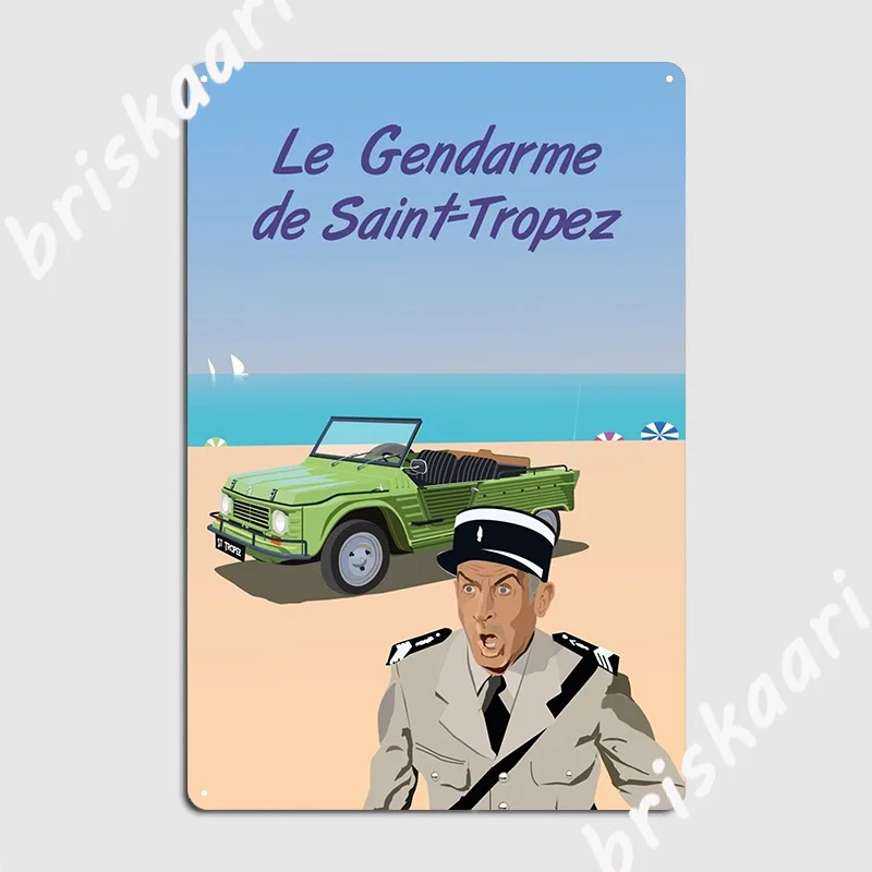 The Gendarme Of Saint Tropez Metal Sign Poster Living Room Design Cinema Garage Tin Sign Poster