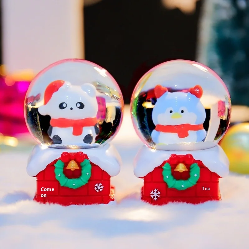 OEMG Creative Cute Christmas Eve Party Mini Crystal Ball Blind Box Shining Decoration Christmas Gift