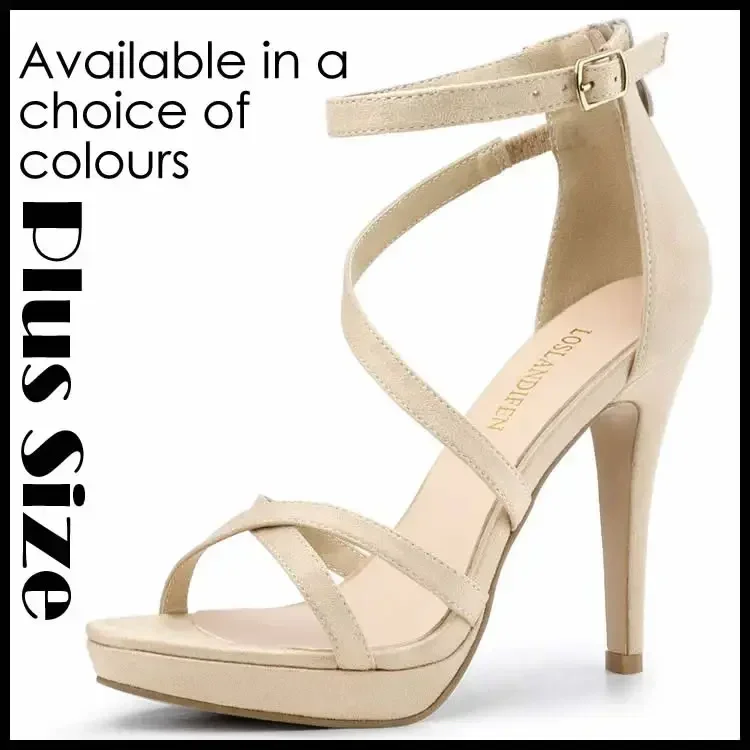 Women Sandals Summer Sexy Pumps 11cm Velvet Open Toe Ankle Strap Stiletto Strappy High Heels Nightclub Party Wedding Dress Shoes view 3