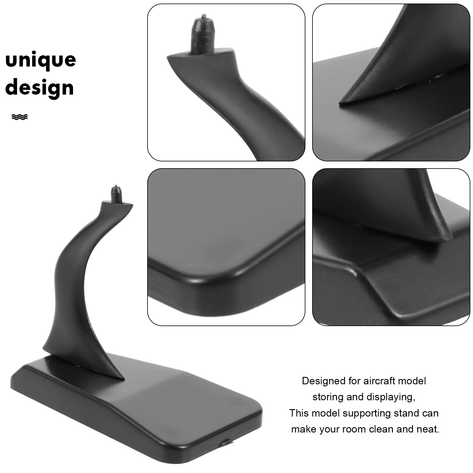 2 pezzi di supporto per modello di aereo, espositori in plastica, modelli di monitor per supporto per scaffale giocattolo