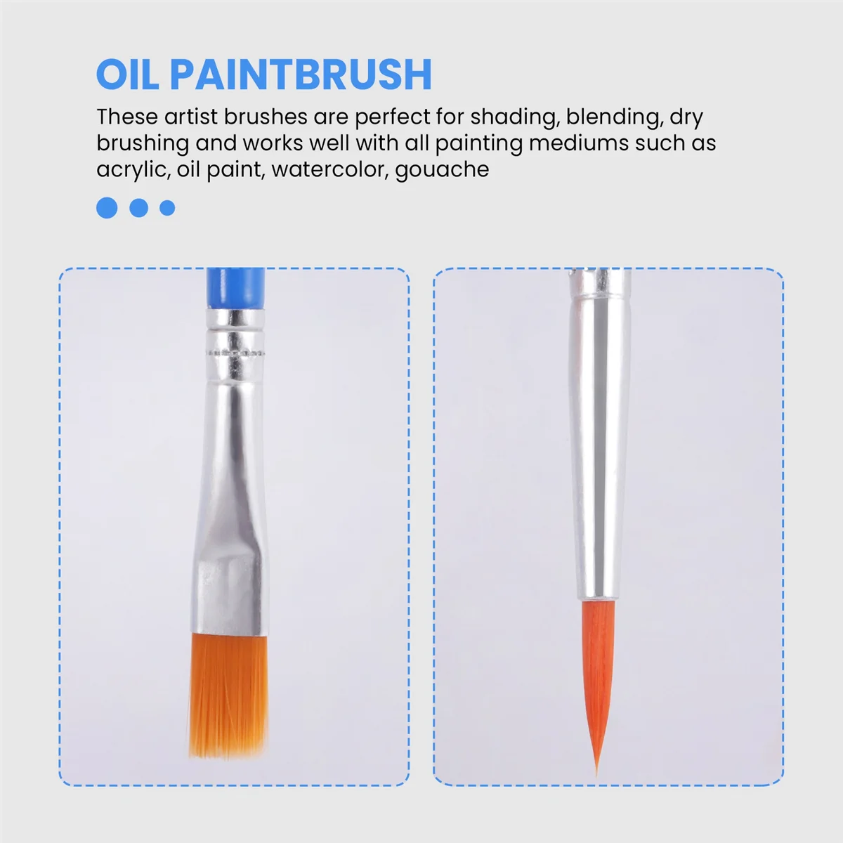 BVBV 100 조각 어린이 페인트 브러쉬 수채화 유화에 대 한 설정 바디 페이스 네일 공예 아트에 대 한 플랫 + 뾰족한 브러시